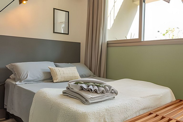 Studio Jardins I Varanda e Home Office