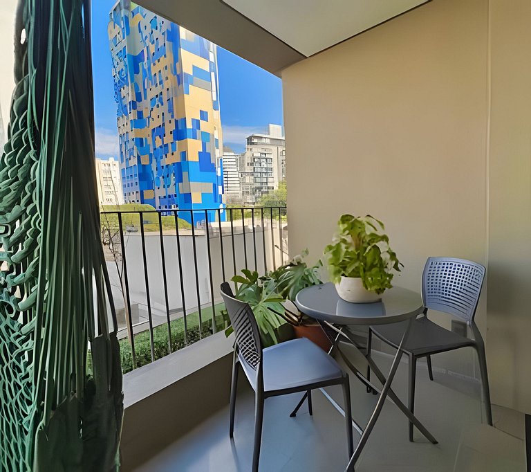 Studio Jardins I Varanda e Home Office