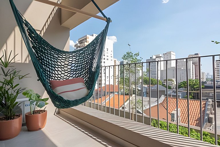 Studio Jardins I Varanda e Home Office