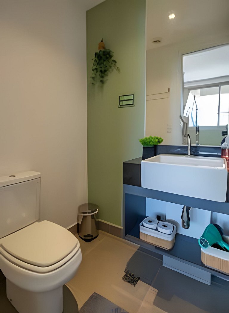 Studio Jardins I Varanda e Home Office