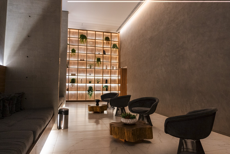Studio Jardins I Varanda e Home Office