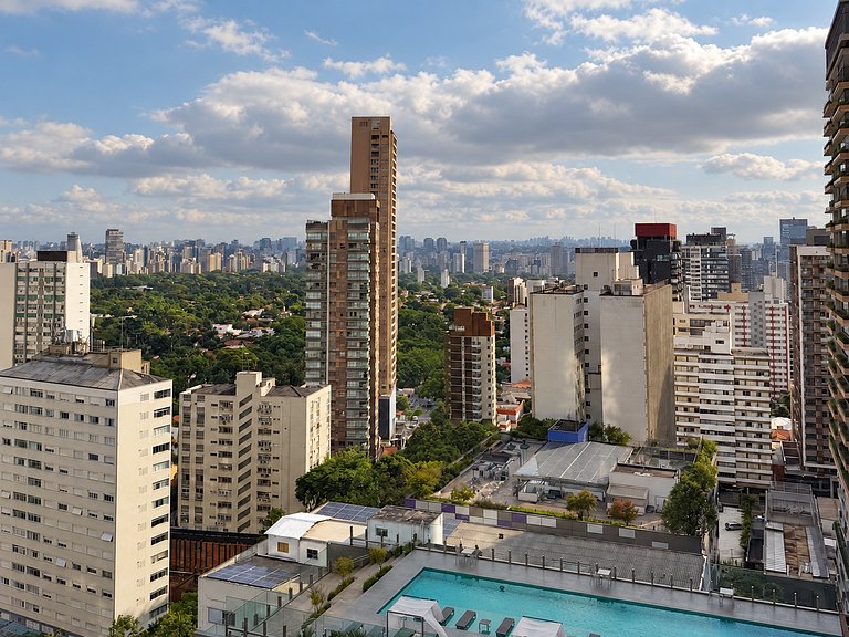 São Paulo aos seus pés I Varanda na Oscar freire